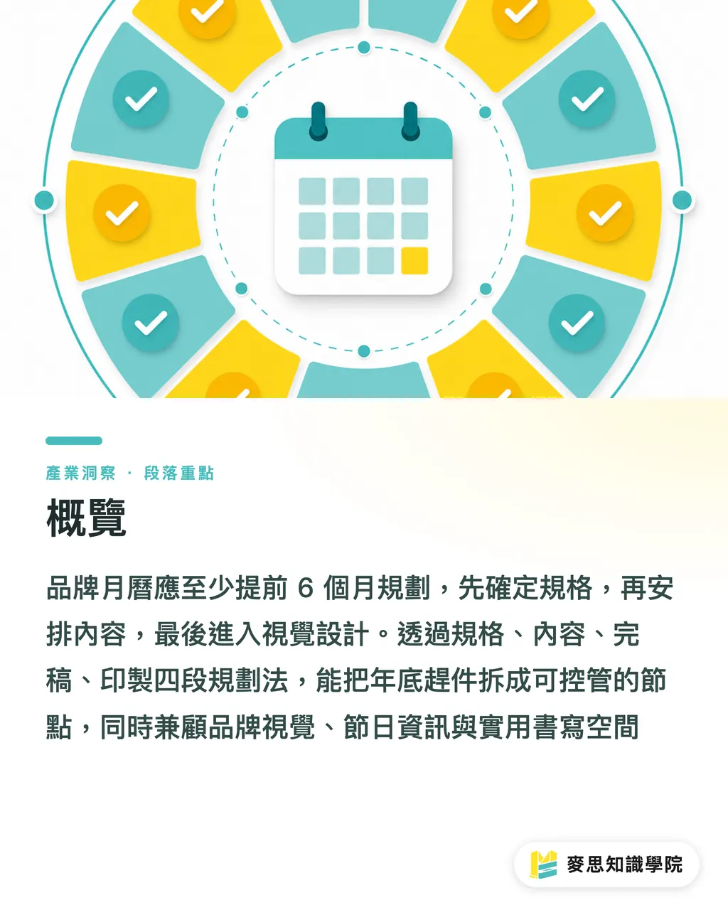 概覽｜品牌月曆如何提前規劃 段落重點