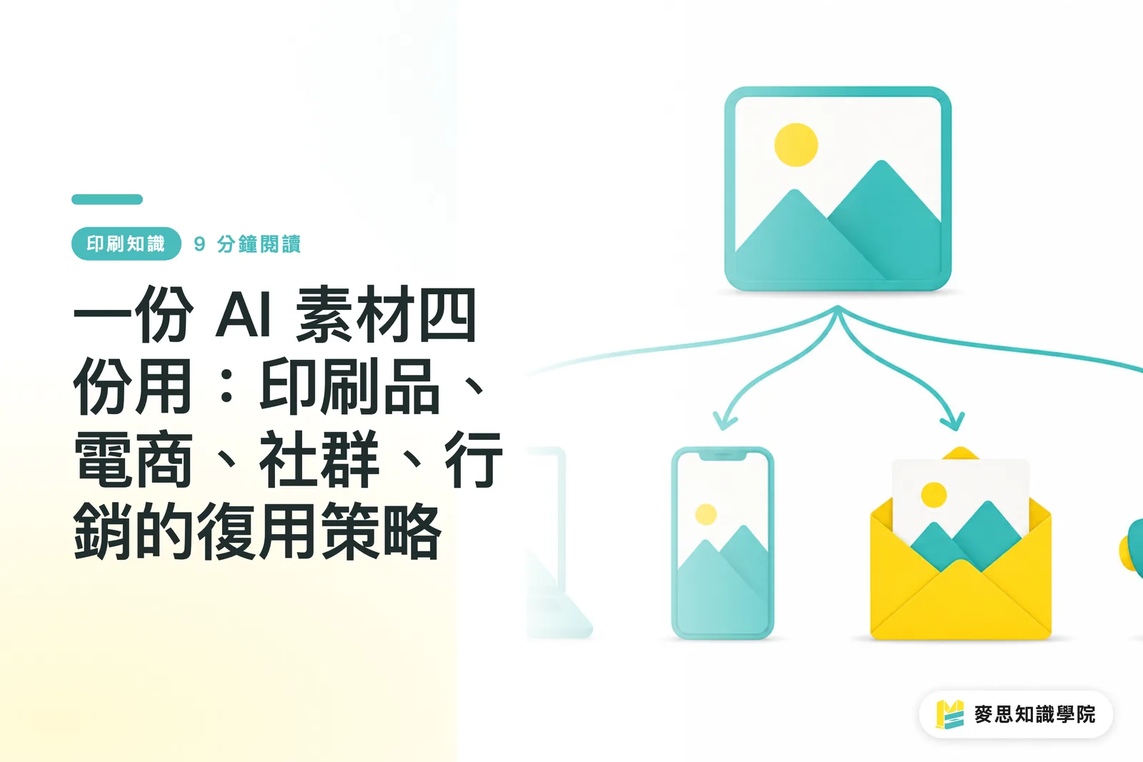 一份 AI 素材四份用:印刷品、電商、社群、行銷的復用策略