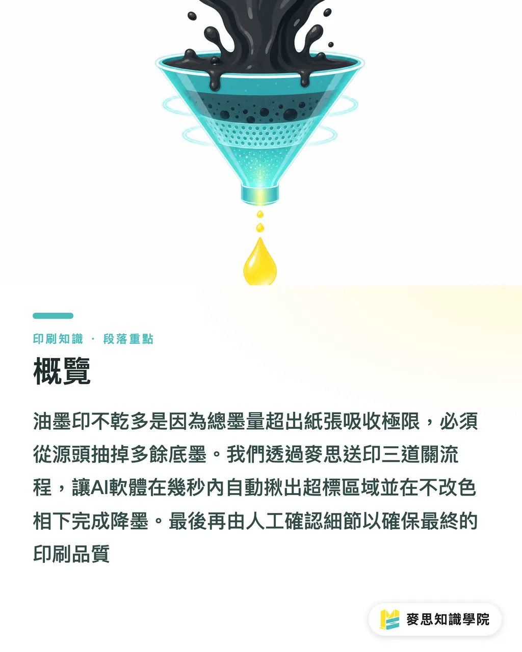 概覽｜墨量超標印不乾？資深顧問拆解 AI 印前降墨量實戰 段落重點