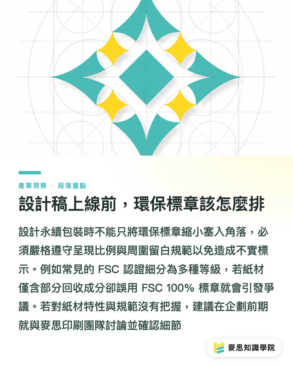 設計稿上線前，環保標章該怎麼排｜避免落入漂綠陷阱：永續包裝文案與環保標章實戰守則 段落重點