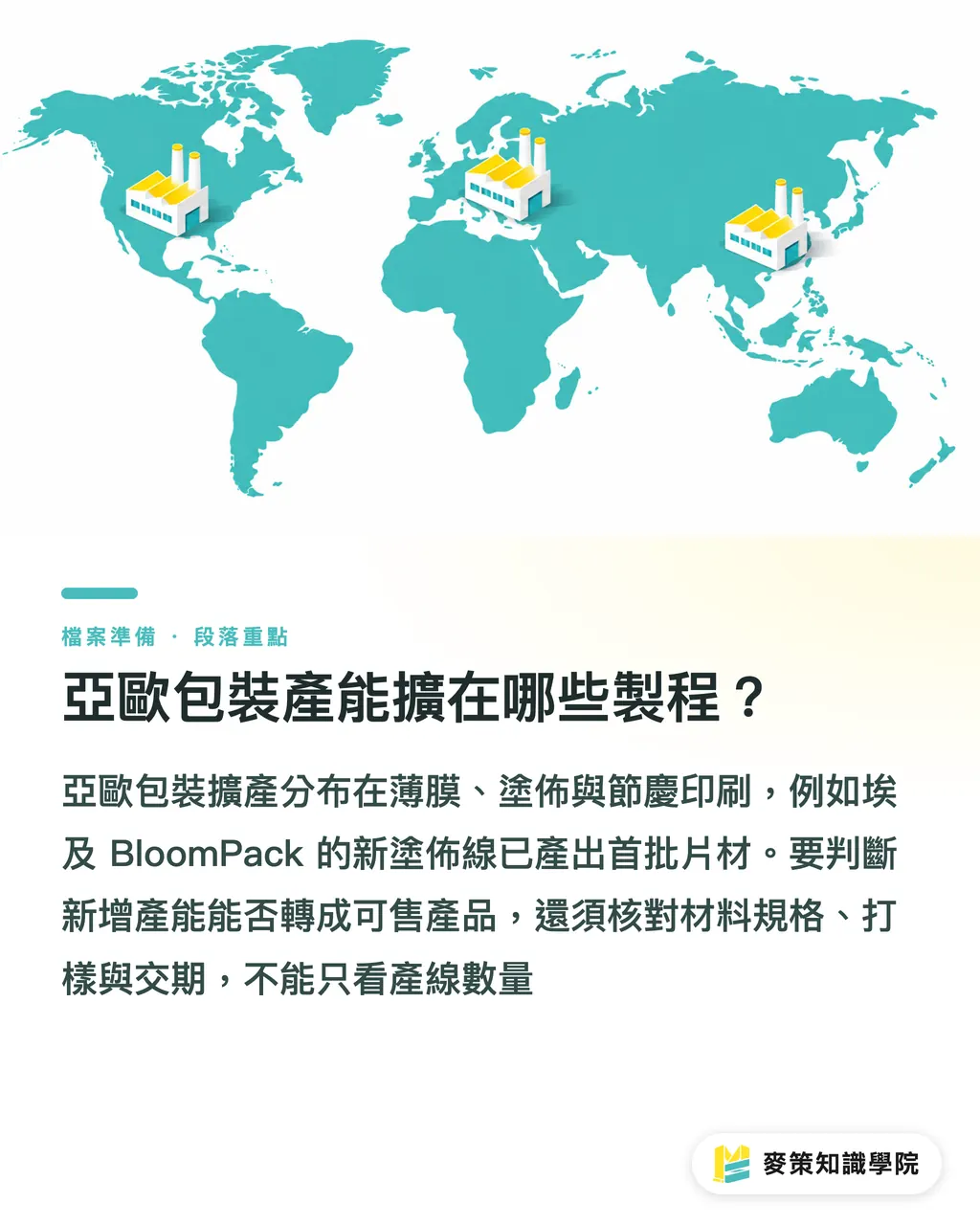 亞歐包裝產能擴在哪些製程？｜亞歐包裝產能：三筆投資補上哪一段 段落重點