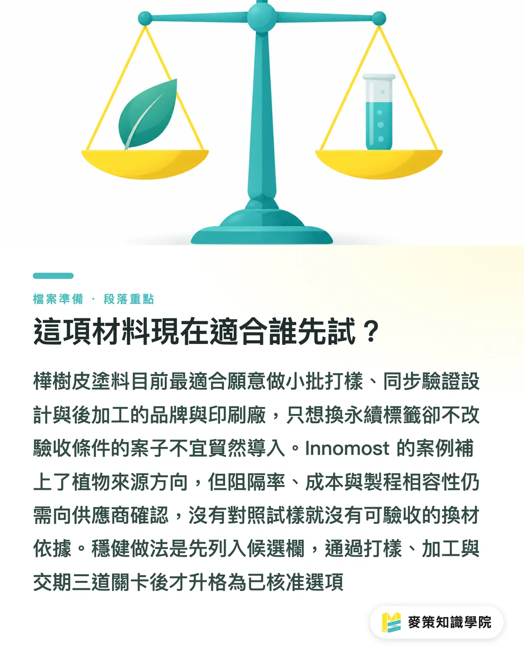 這項材料現在適合誰先試?|樺樹皮塗料怎麼接上印刷線? 段落重點