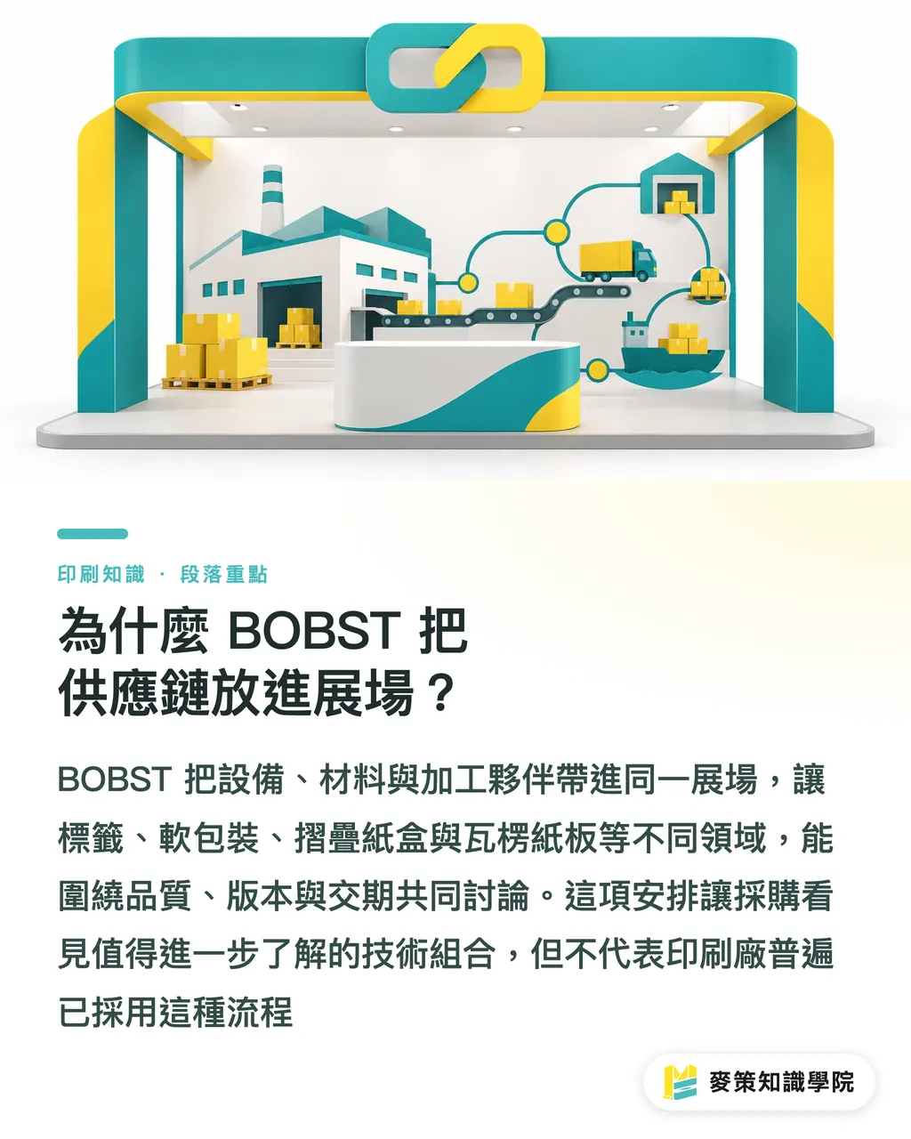 為什麼 BOBST 把供應鏈放進展場?|BOBST 印後整線的 3 個升級觀察點 段落重點
