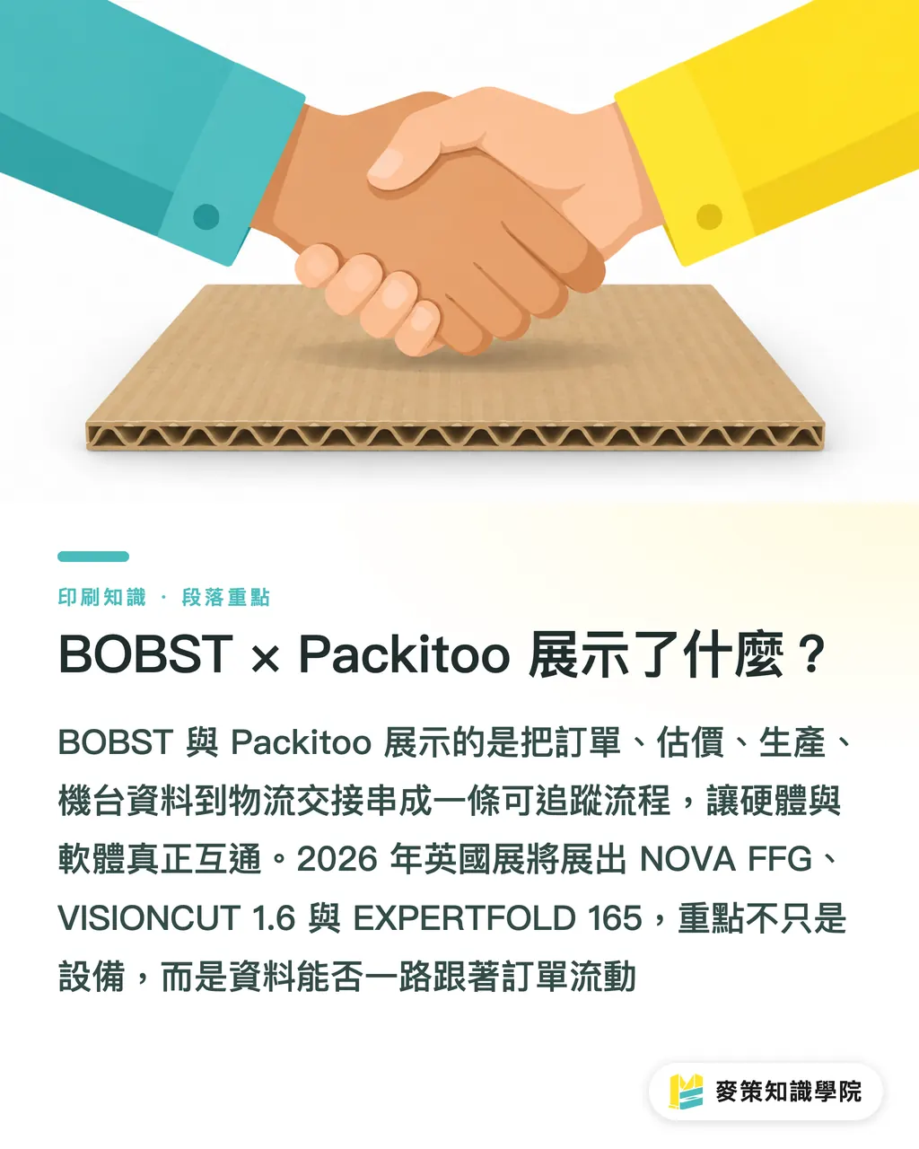 BOBST × Packitoo 展示了什麼?|瓦楞廠數位轉型:BOBST × Packitoo 三個關卡 段落重點