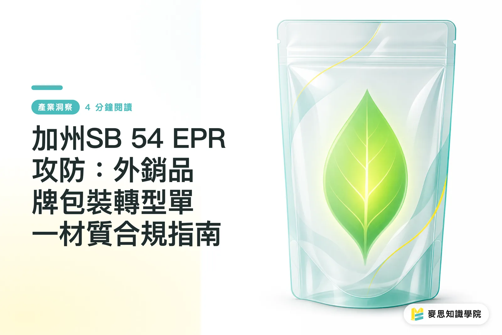 加州SB 54 EPR攻防:外銷品牌包裝轉型單一材質合規指南
