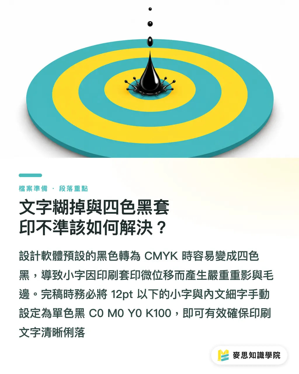 文字糊掉與四色黑套印不準該如何解決？｜Canva轉PDF送印總是失真？非設計師必學的5個完稿轉檔設定 段落重點