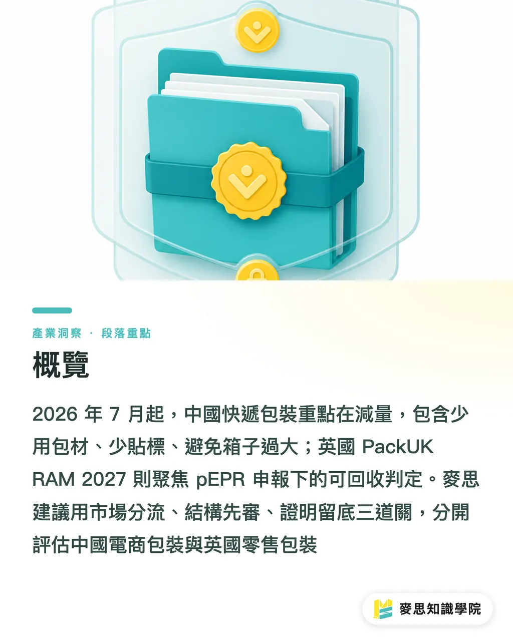概覽｜中國快遞新規與RAM 2027實戰清單 段落重點