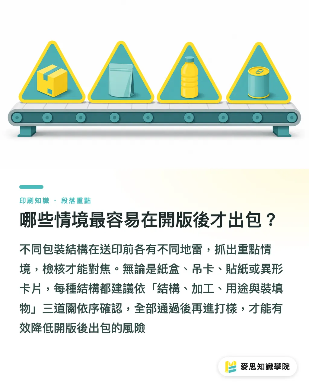哪些情境最容易在開版後才出包？｜軋型刀模開版前，設計師必確認的 8 件事 段落重點