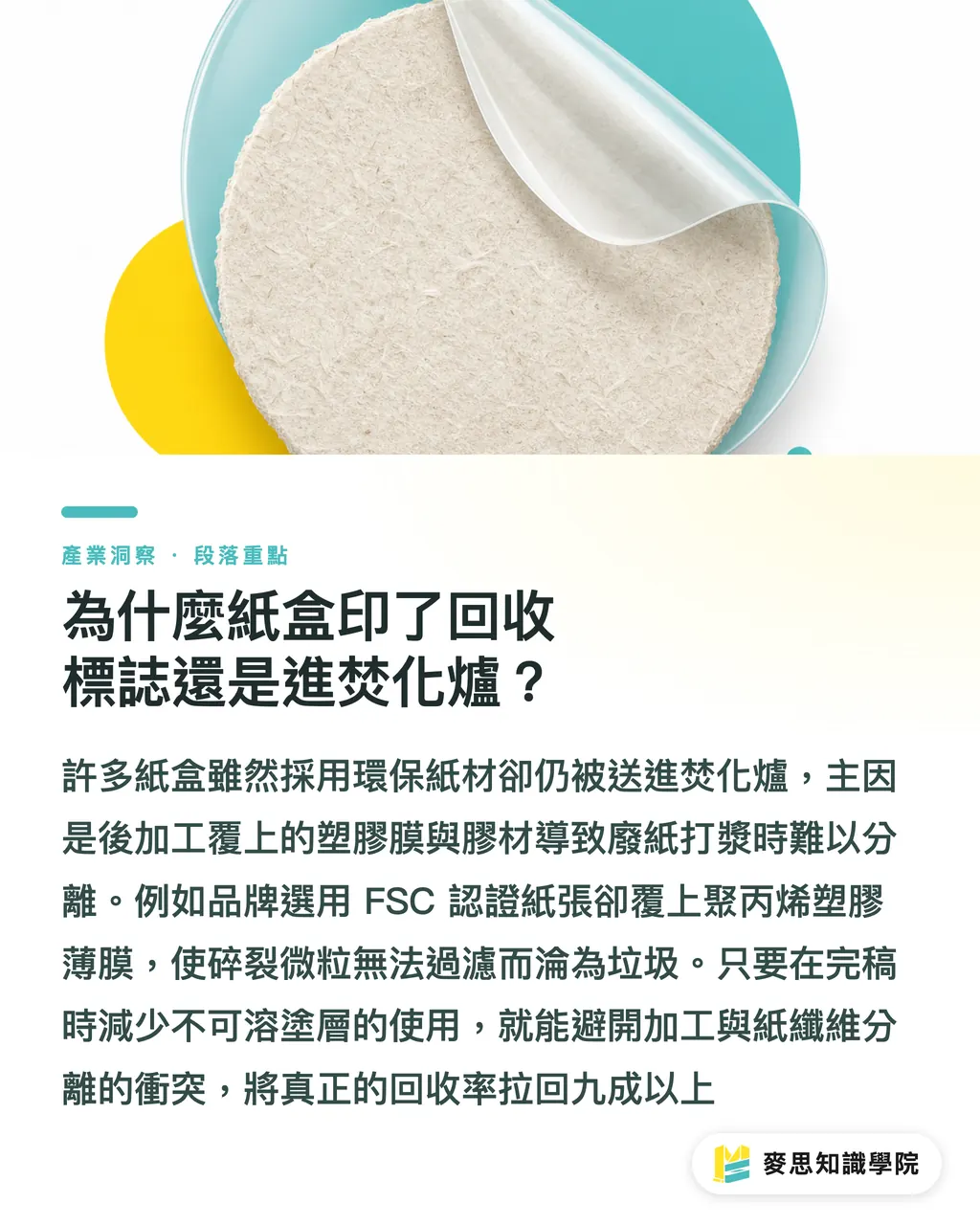 為什麼紙盒印了回收標誌還是進焚化爐?|免膠卡扣與脫墨完稿指南:易回收彩盒設計的 4 個關鍵 段落重點