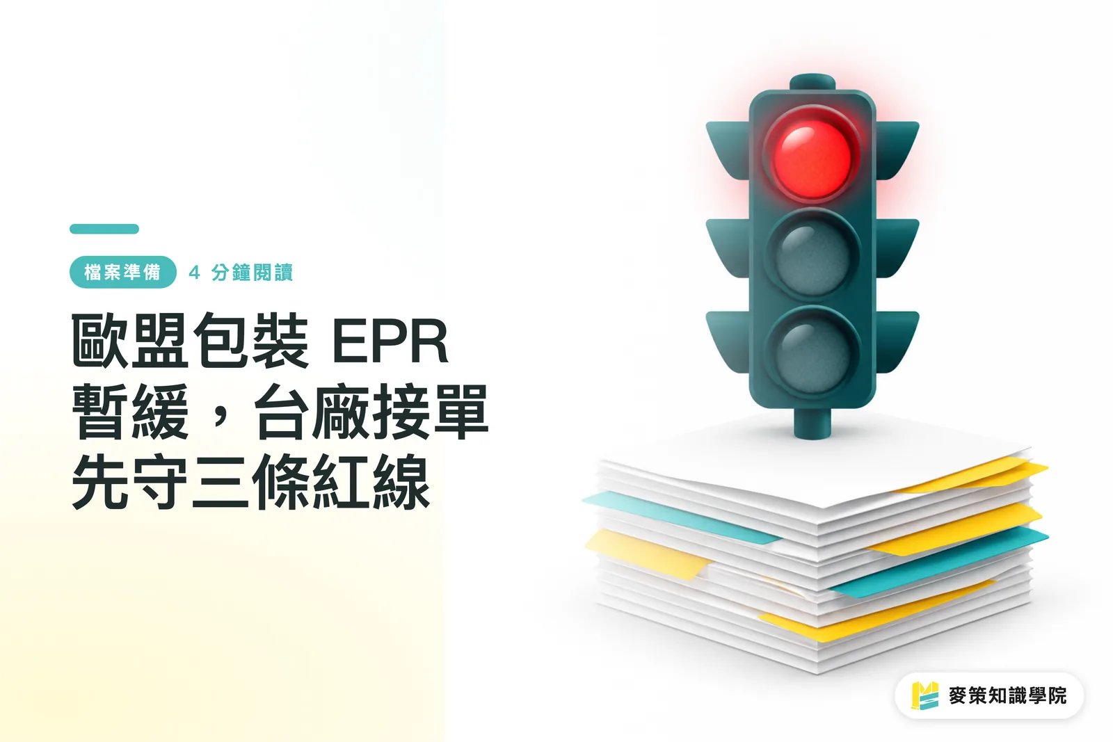 歐盟包裝 EPR 暫緩，台廠接單先守三條紅線