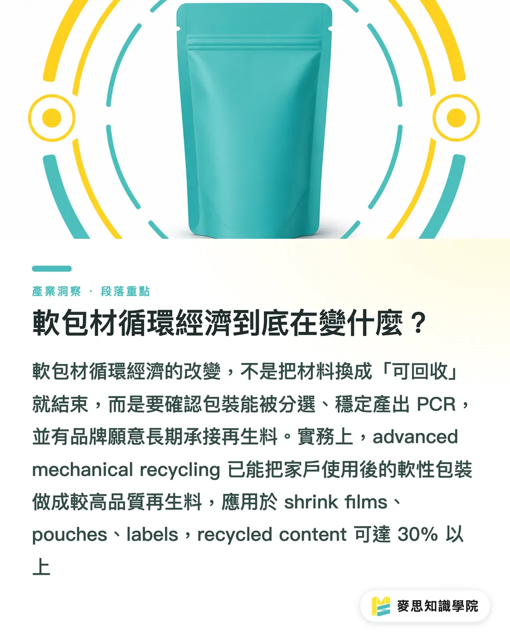 軟包材循環經濟到底在變什麼?|軟包材循環經濟,決策變了 段落重點