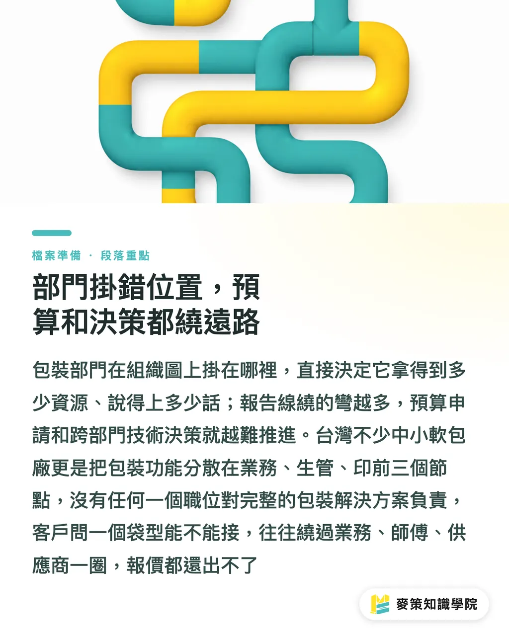部門掛錯位置，預算和決策都繞遠路｜軟包裝廠部門怎麼編？FPA 老將給的 38 年實戰答案 段落重點