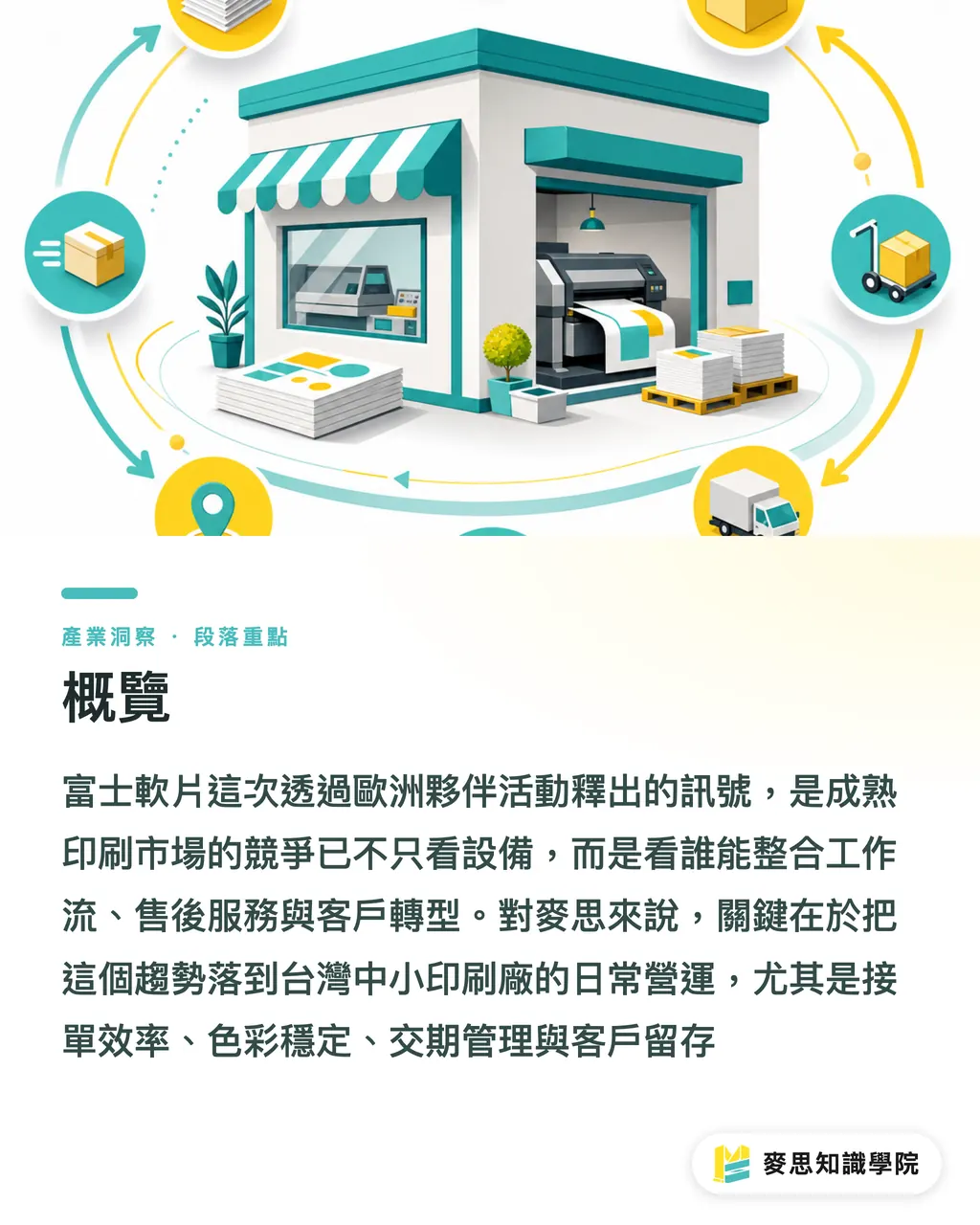 概覽｜富士軟片給印刷廠的轉型提示 段落重點