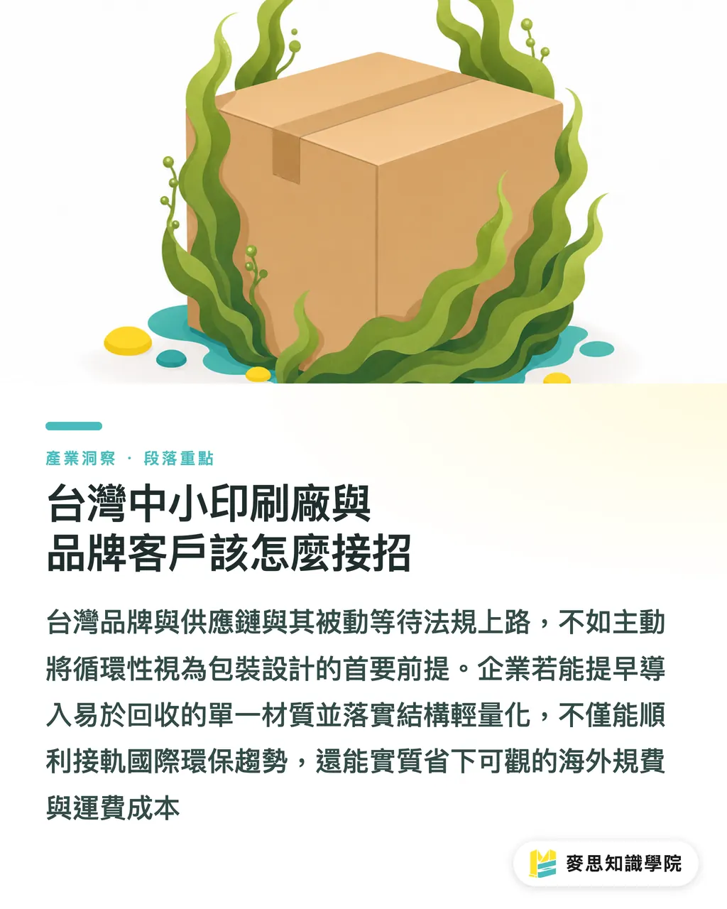 台灣中小印刷廠與品牌客戶該怎麼接招|全球包裝法規收緊:從英國素面化與海島減塑看設計轉型 段落重點