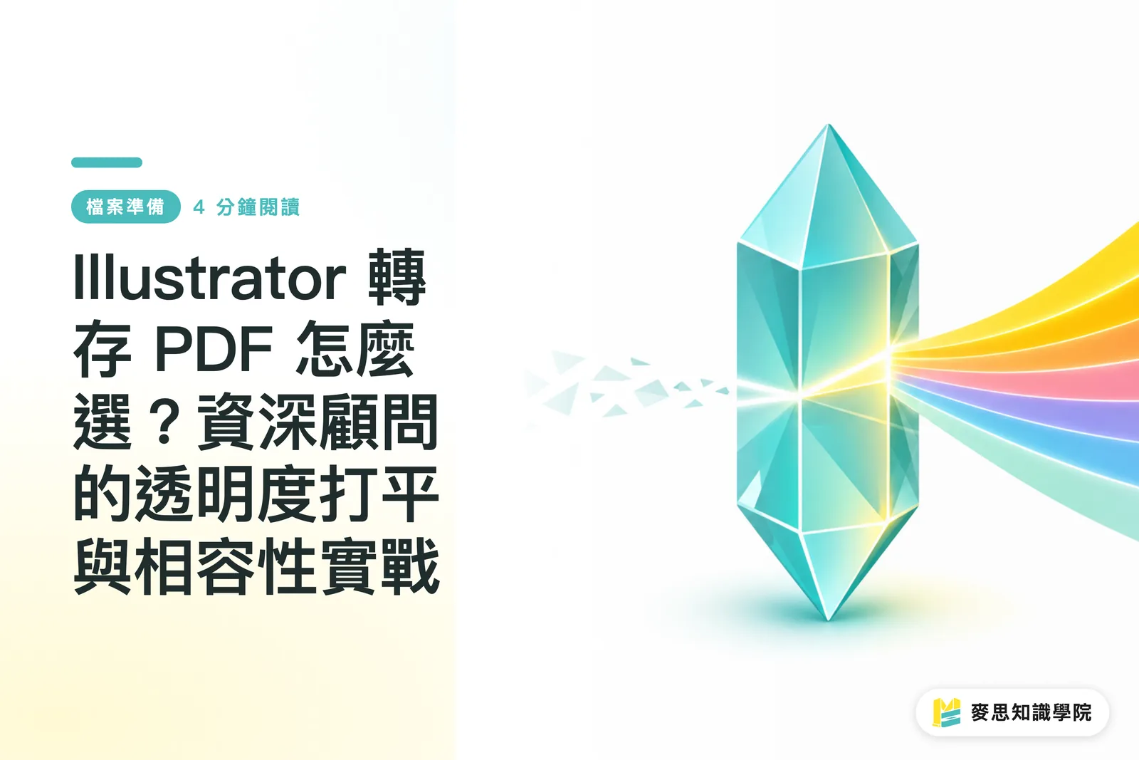 Illustrator 轉存 PDF 怎麼選？資深顧問的透明度打平與相容性實戰
