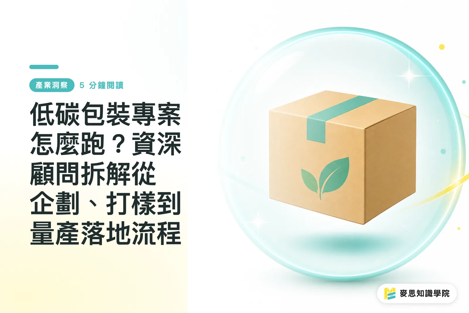 低碳包裝專案怎麼跑？資深顧問拆解從企劃、打樣到量產落地流程