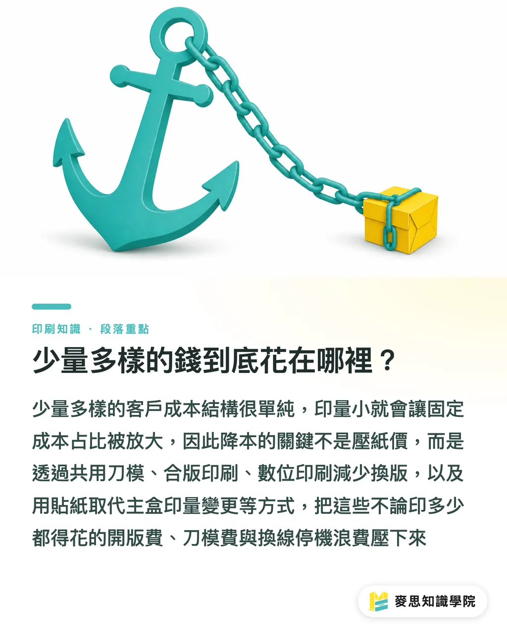 少量多樣的錢到底花在哪裡？｜少量多樣怎麼降本？共用刀模與數位印刷實戰拆解 段落重點