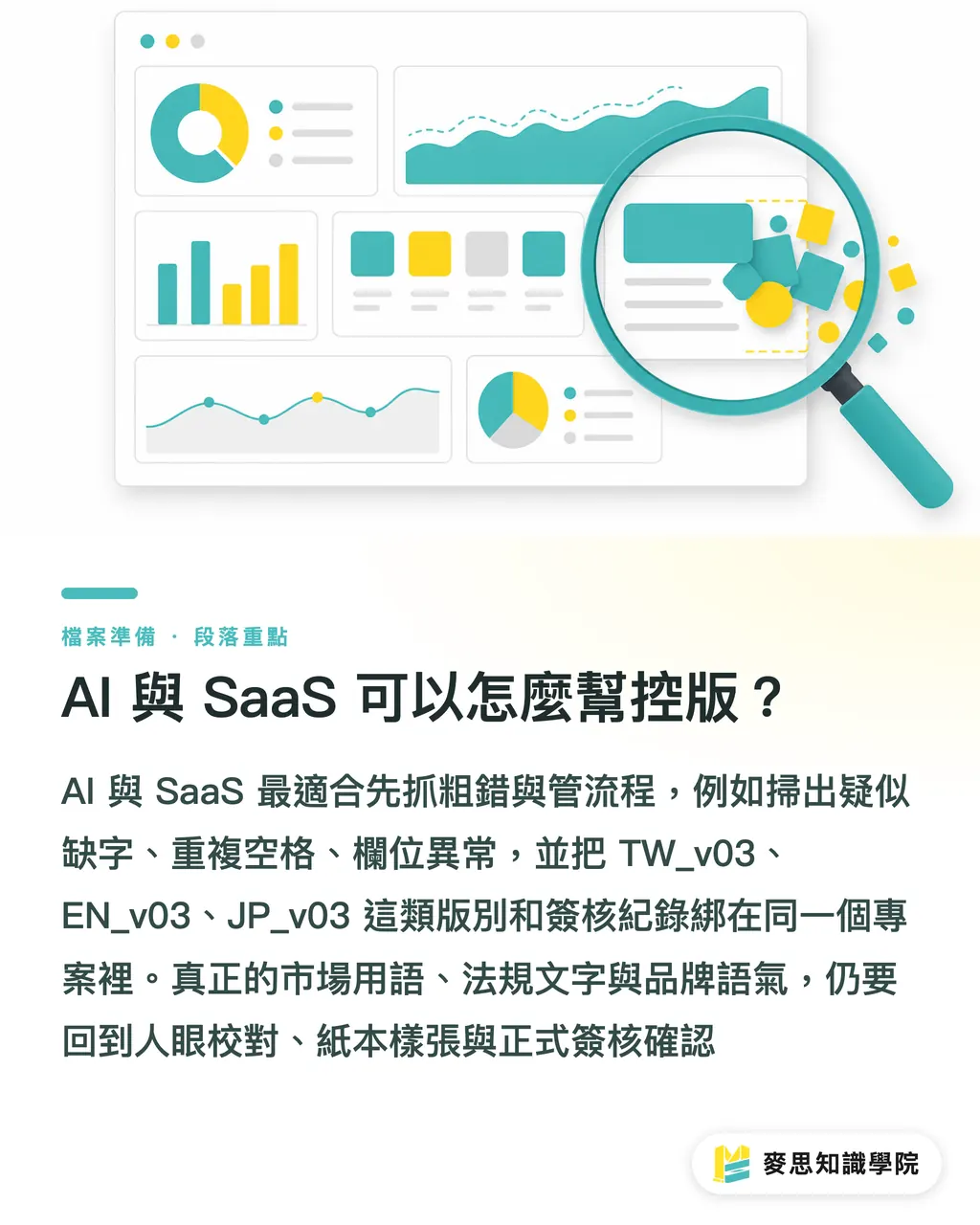AI 與 SaaS 可以怎麼幫控版?|多語系印刷稿防錯版實務 段落重點