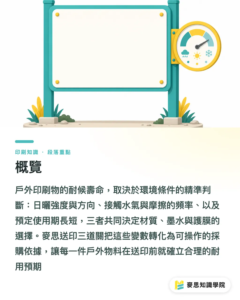 概覽｜戶外印刷物防退色怎麼做 段落重點