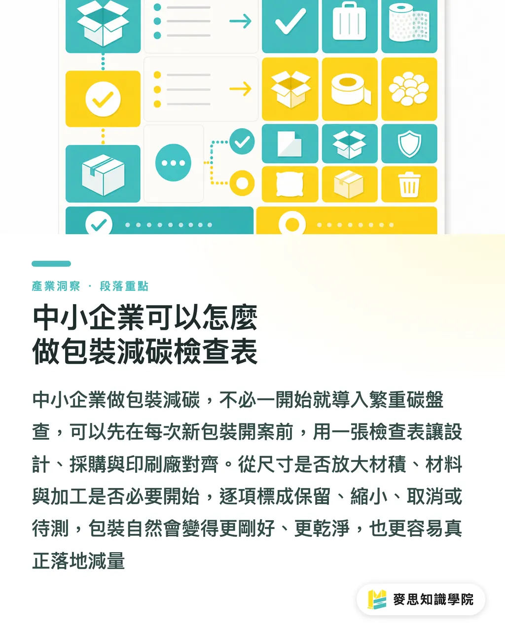 中小企業可以怎麼做包裝減碳檢查表|包裝減碳先檢查什麼 段落重點