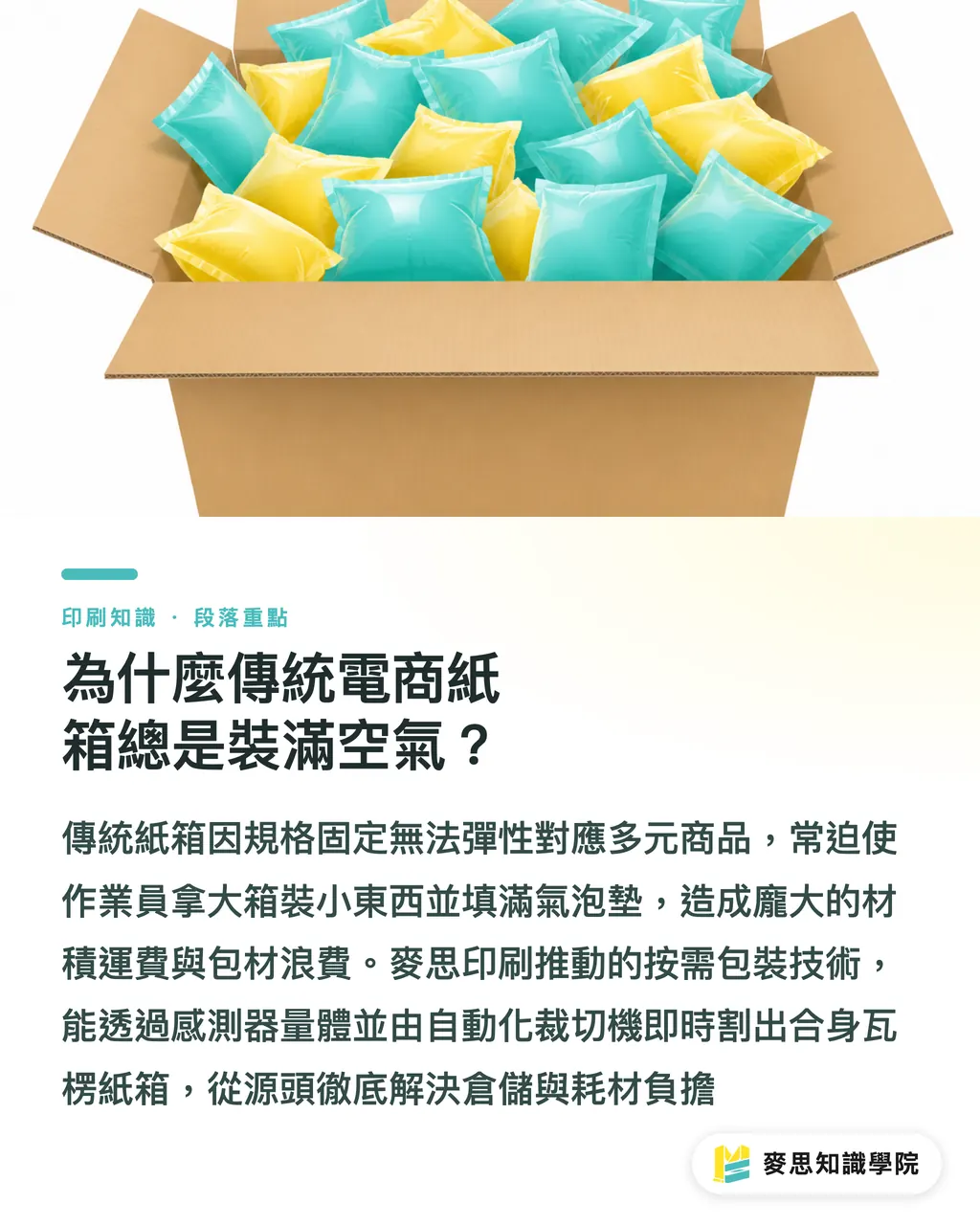 為什麼傳統電商紙箱總是裝滿空氣？｜電商包裝過大？Packsize按需裁切破解後加工瓶頸 段落重點