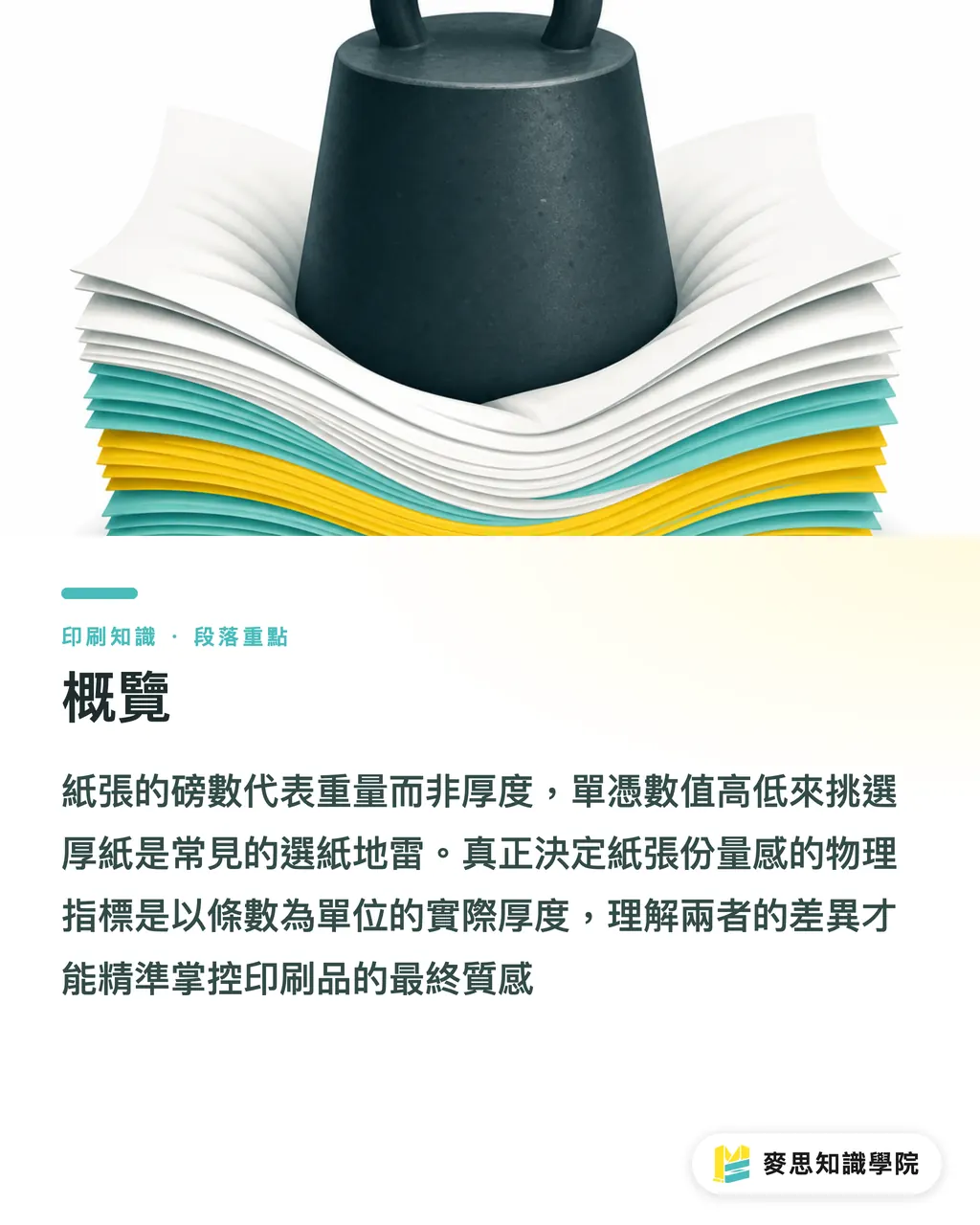 概覽|紙張磅數越高越厚嗎?破解選紙重量與手感迷思 段落重點