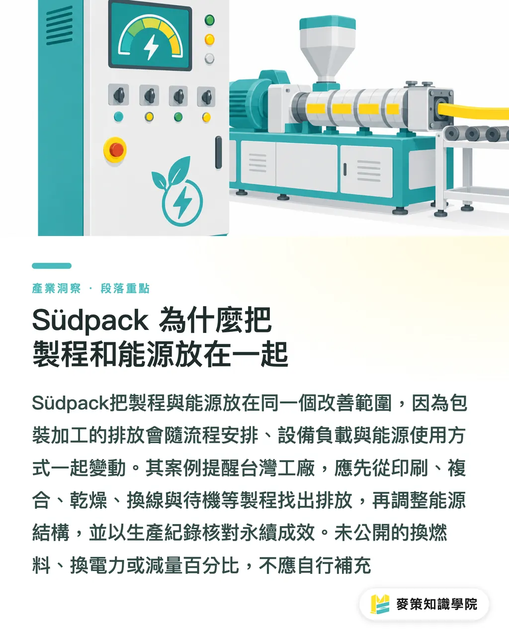 Südpack 為什麼把製程和能源放在一起｜紙業脫碳：Metsä Board、Südpack差在哪 段落重點