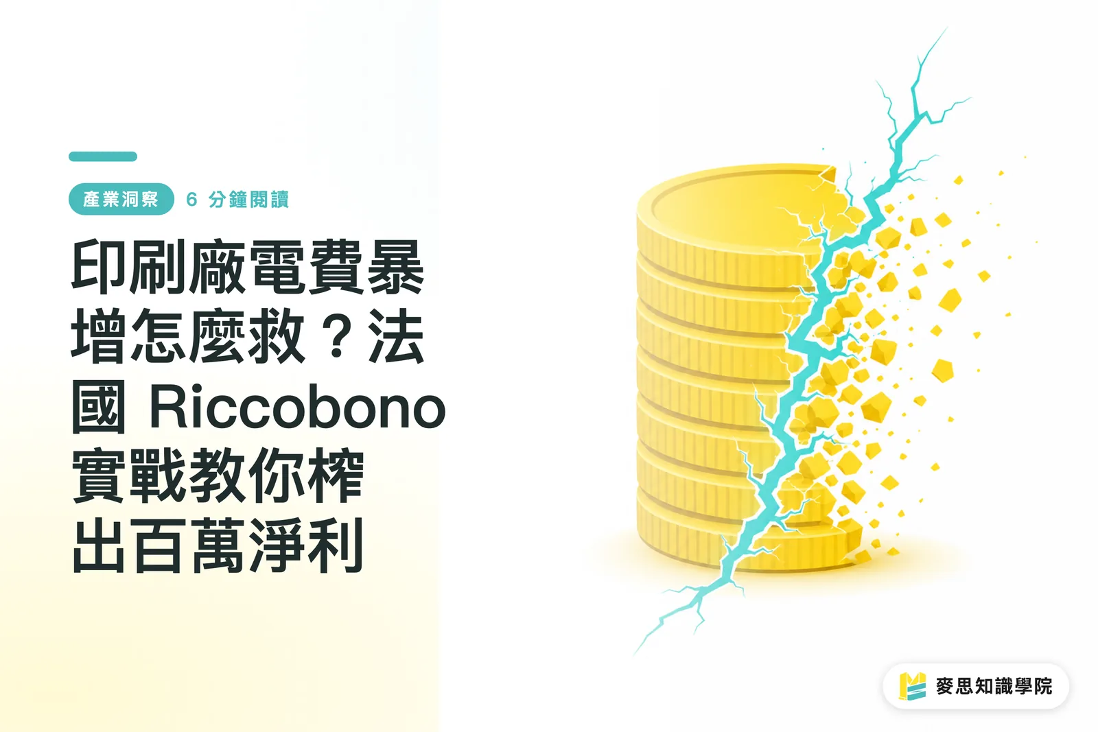 印刷廠電費暴增怎麼救？法國 Riccobono 實戰教你榨出百萬淨利