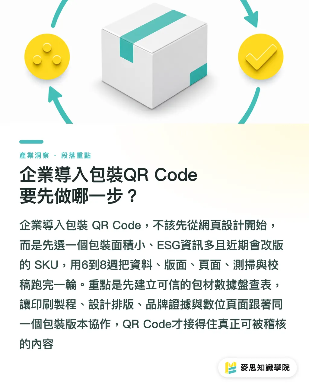 企業導入包裝QR Code要先做哪一步?|包裝QR Code怎麼說清ESG 段落重點