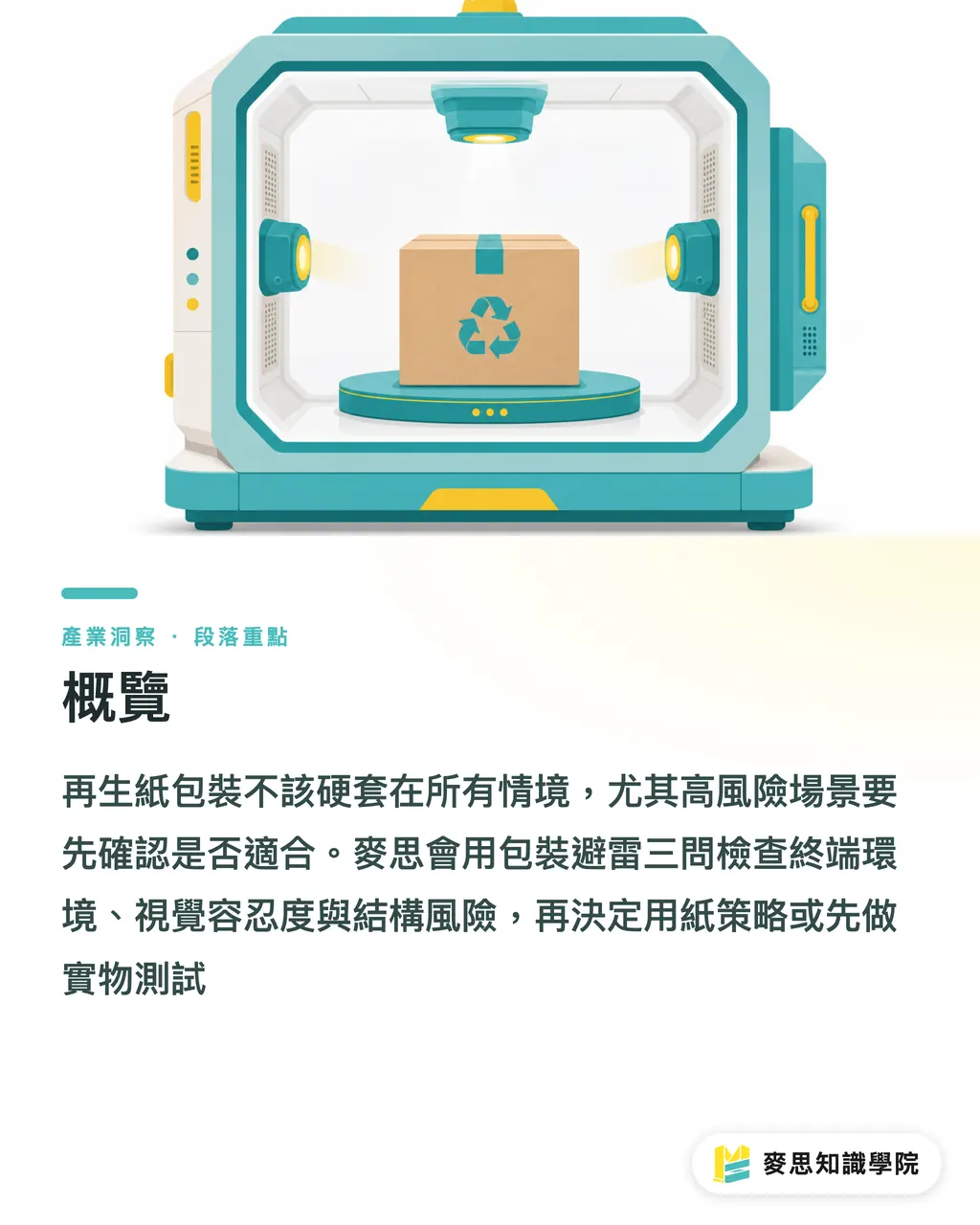 概覽｜再生紙包裝何時不適合 段落重點