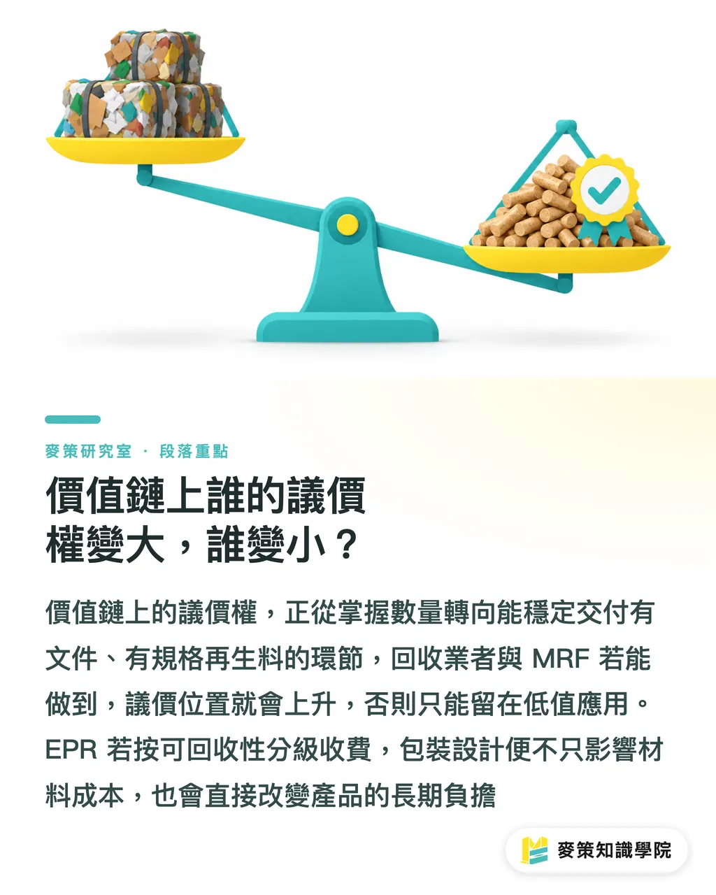 價值鏈上誰的議價權變大，誰變小？｜PPWR 把回收變成一門生意，軟包產業的算盤要重打 段落重點