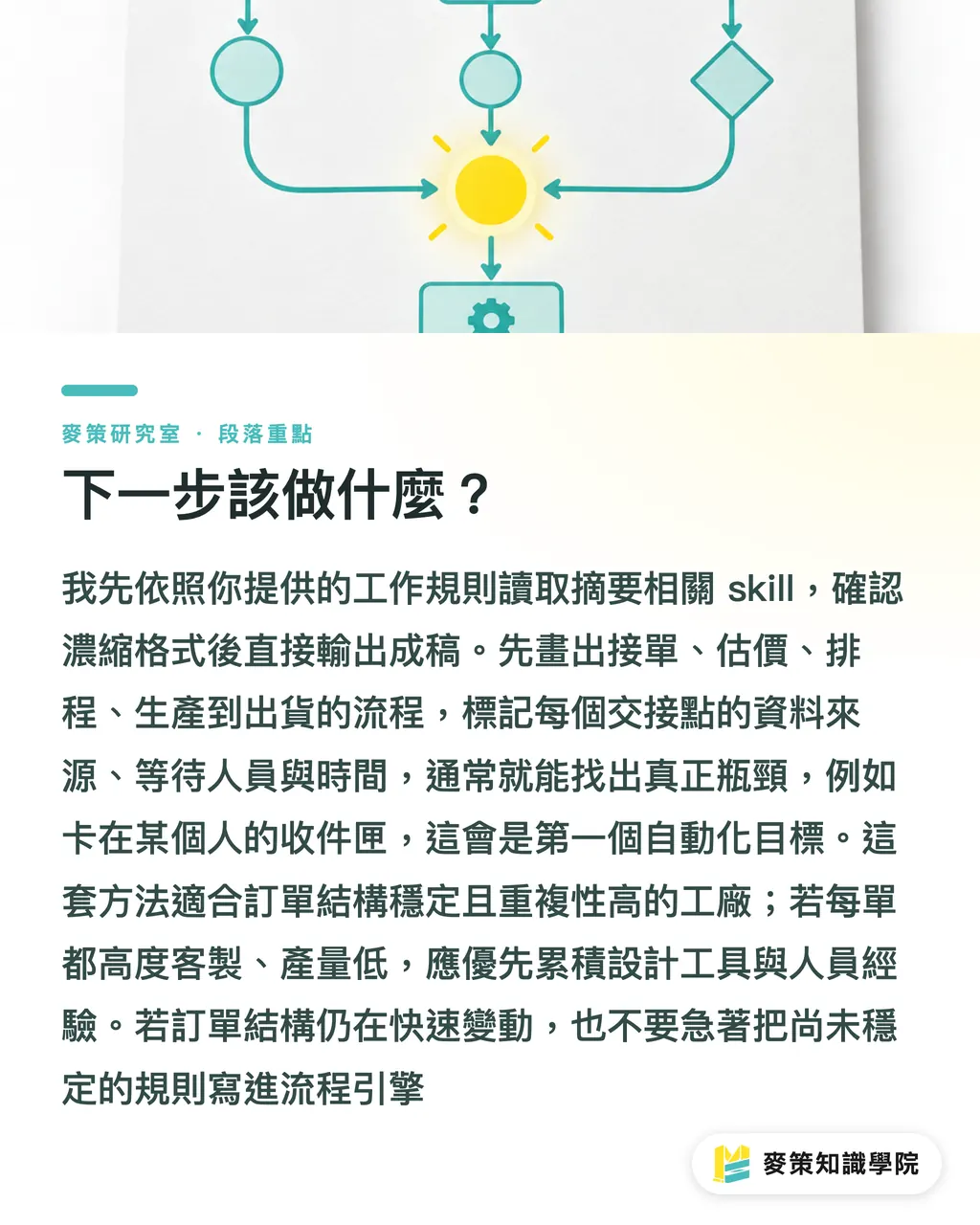 下一步該做什麼？｜印刷廠自動跑起來，MIS 跟雲端到底怎麼接 段落重點