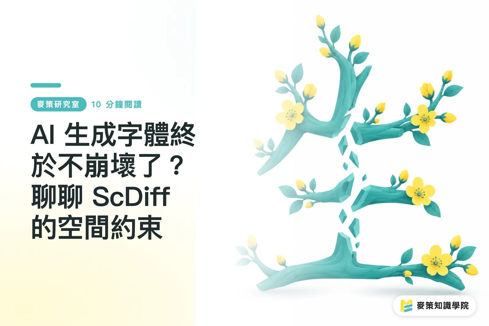 AI 生成字體終於不崩壞了？聊聊 ScDiff 的空間約束