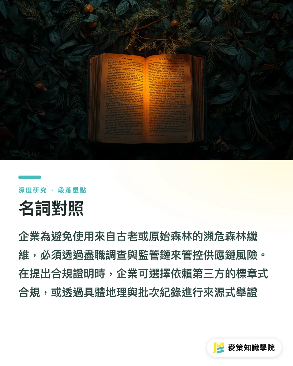 用語集｜絶滅危惧林繊維：ブランドのデューデリジェンスはいかに紙パッケージのサプライチェーンを書き換えるか セクションの要点