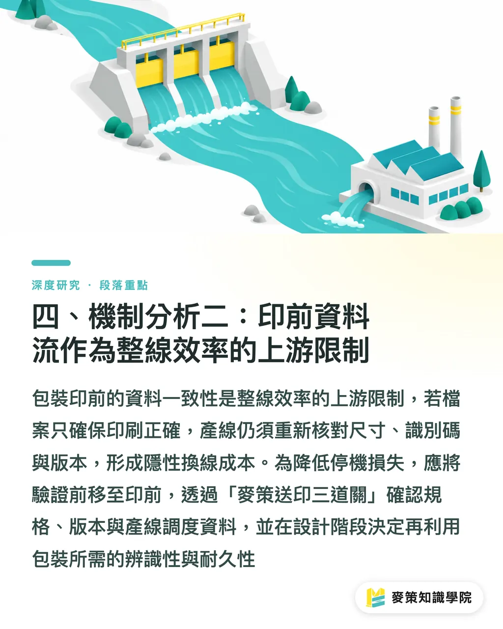 四、機制分析二：印前資料流作為整線效率的上游限制｜整線思維下的包裝前端：從 KHS 飲料產線整體設計看印前定位 段落重點