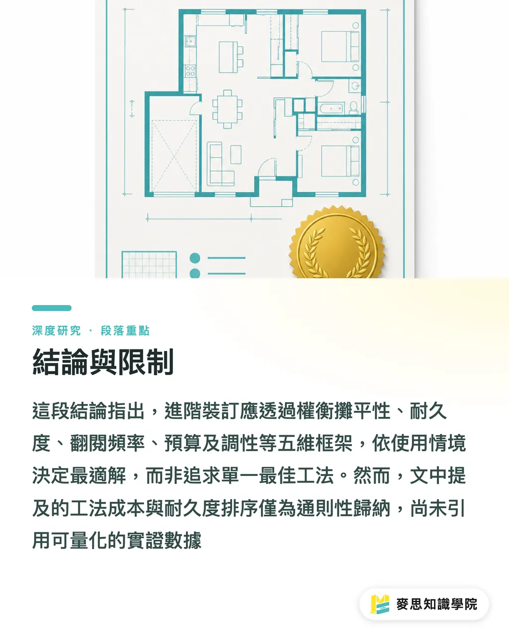 結論與限制|特殊裝訂工法的決策框架:裸背、穿線、活頁與精裝的選擇邏輯 段落重點