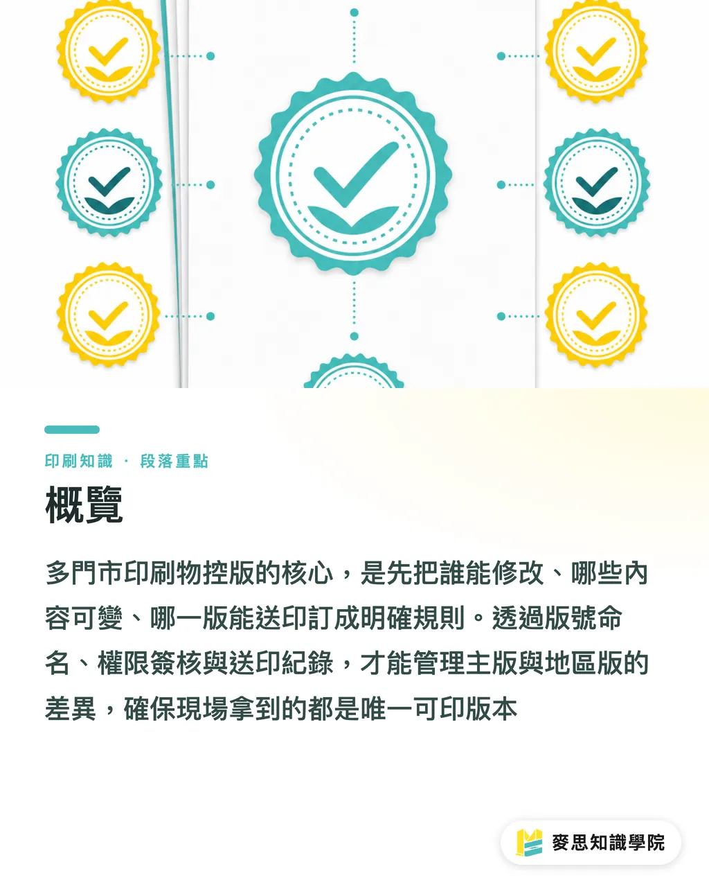 概覽｜多門市印刷物控版實務 段落重點