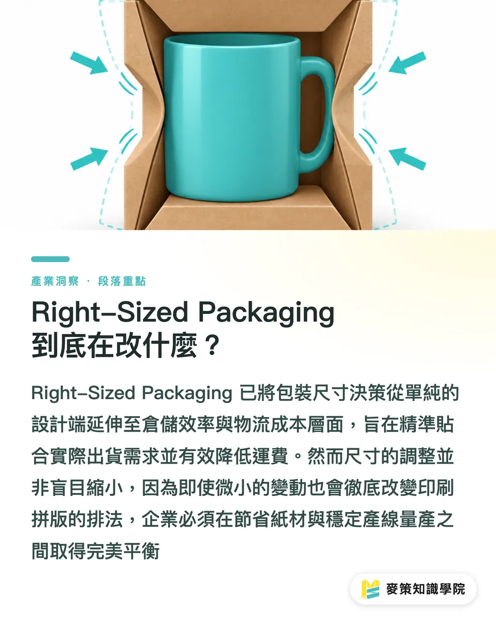 Right-Sized Packaging 到底在改什麼？｜Right-Sized Packaging 怎麼選？ 段落重點