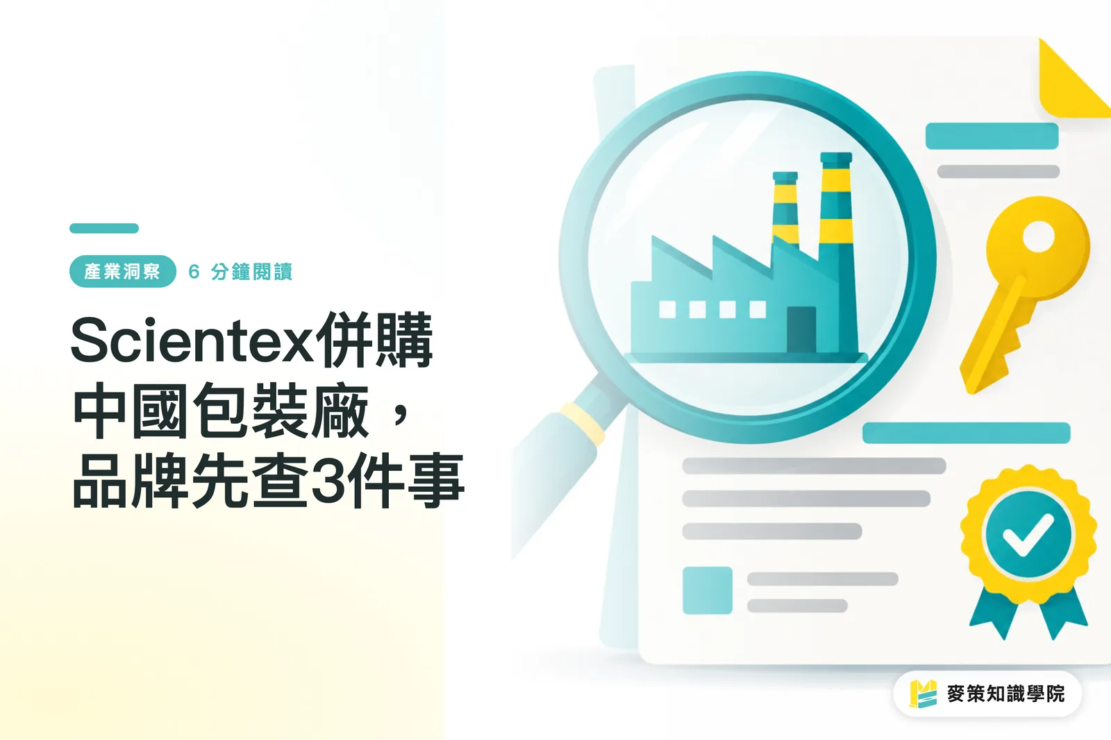 Scientex併購中國包裝廠,品牌先查3件事