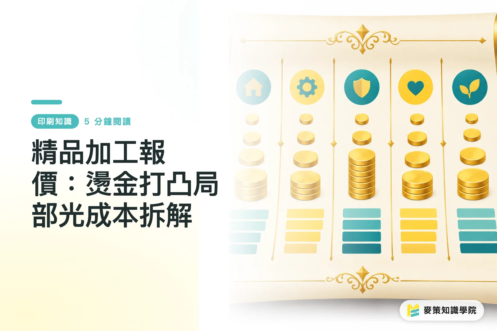 精品加工報價：燙金打凸局部光成本拆解