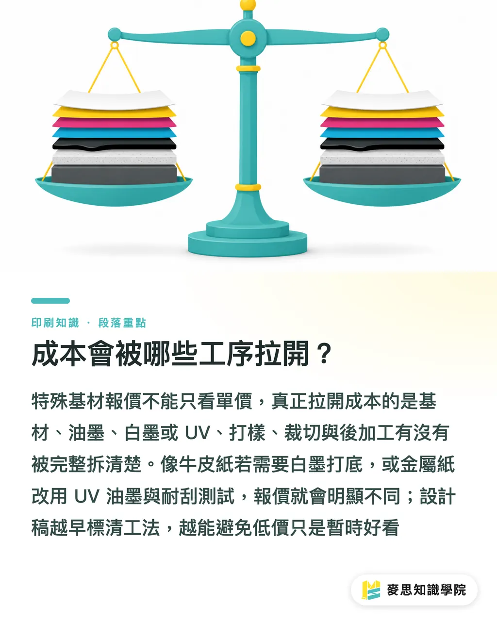 成本會被哪些工序拉開?|特殊基材印刷前先查三件事 段落重點