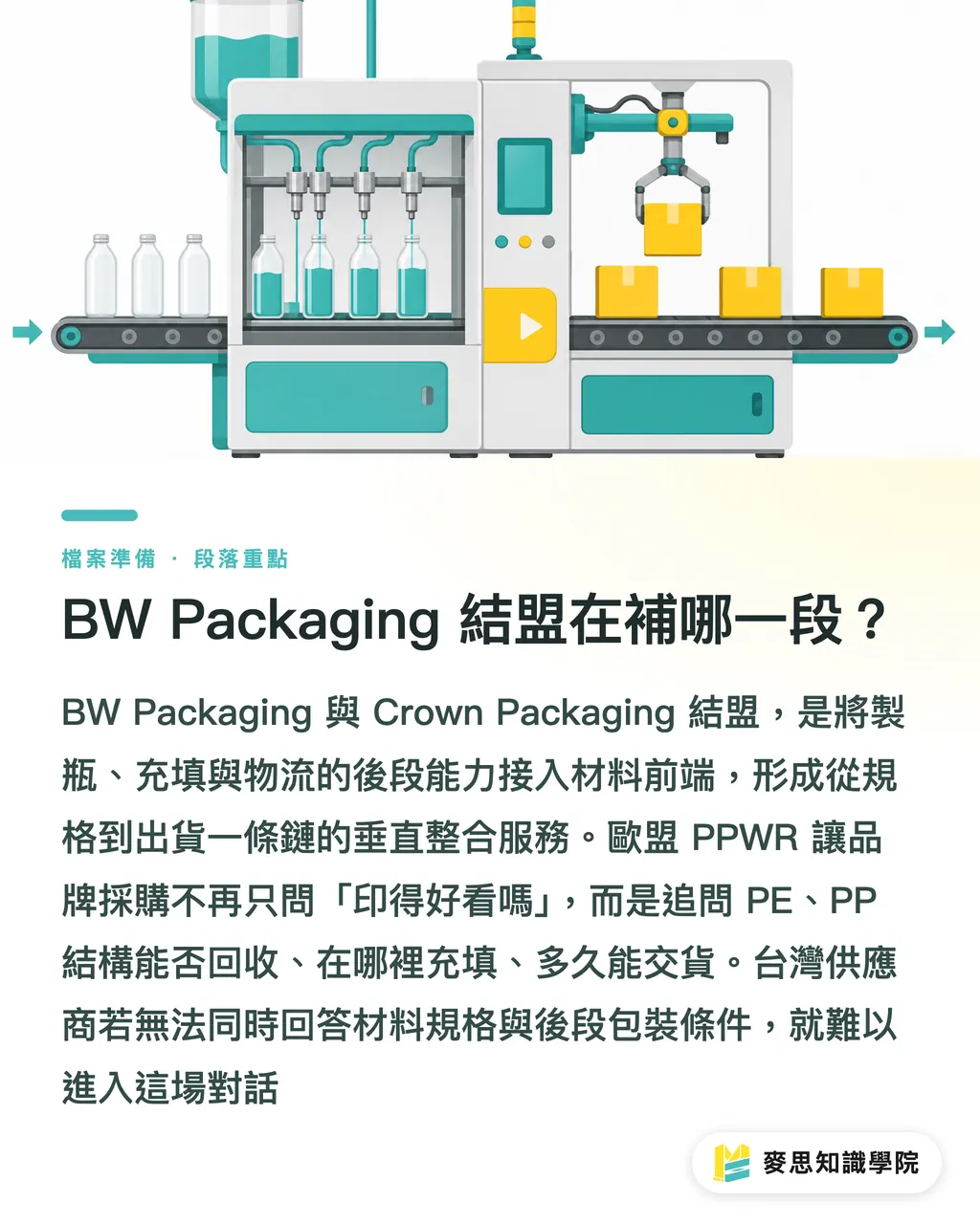 BW Packaging 結盟在補哪一段？｜軟包裝軍備賽3個警訊 段落重點