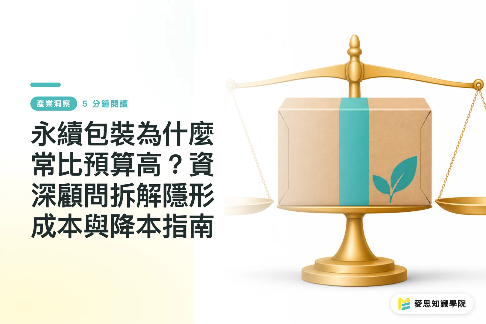 永續包裝為什麼常比預算高?資深顧問拆解隱形成本與降本指南