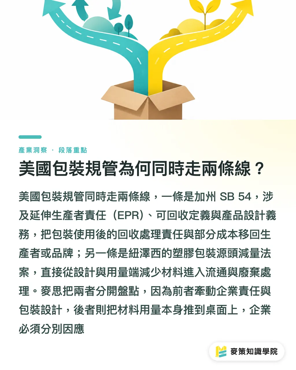 美國包裝規管為何同時走兩條線?|美國 EPR 與減源法夾擊:品牌先盤三件事 段落重點