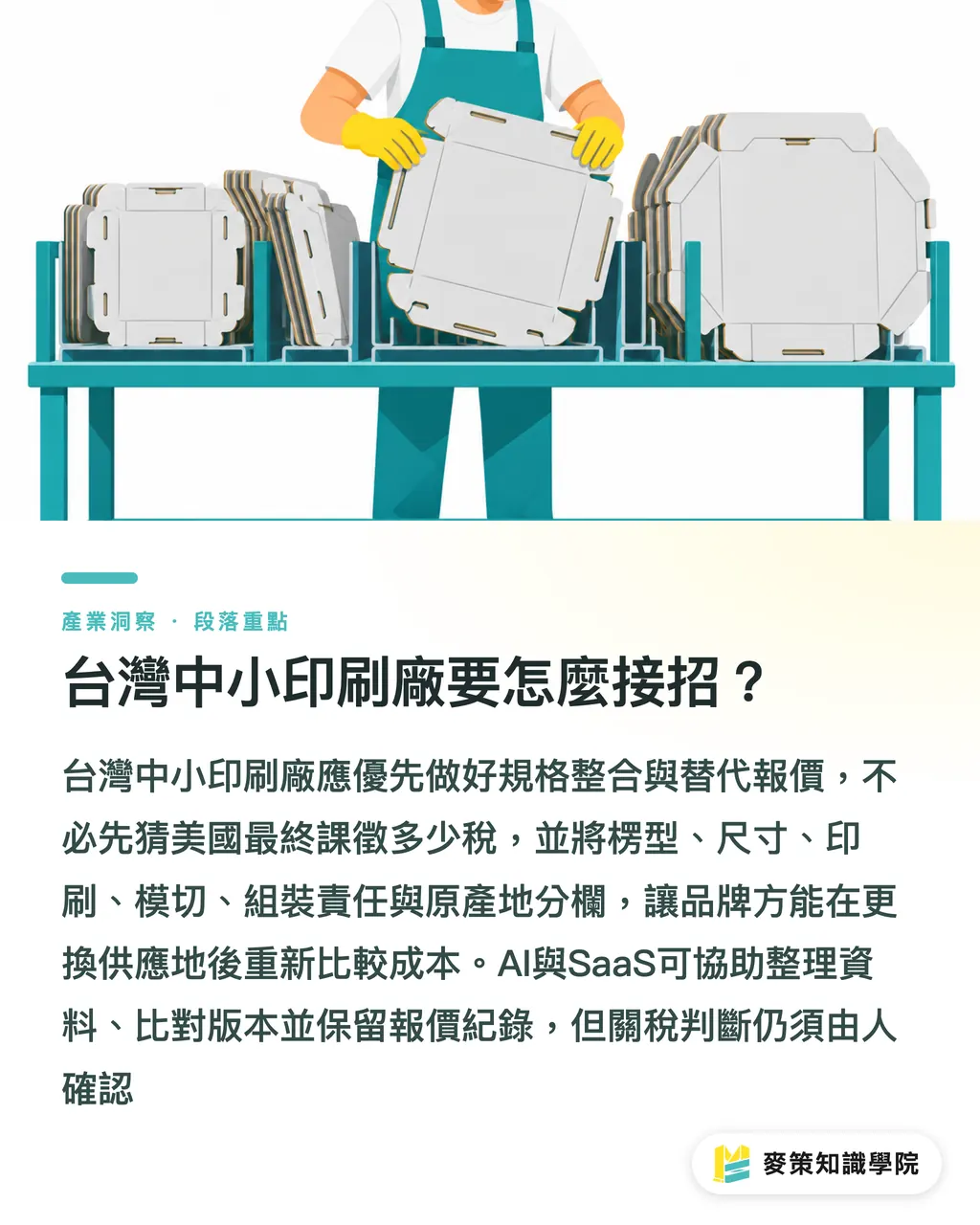 台灣中小印刷廠要怎麼接招？｜美國瓦楞披薩箱貿易案，供應鏈怎麼洗牌？ 段落重點