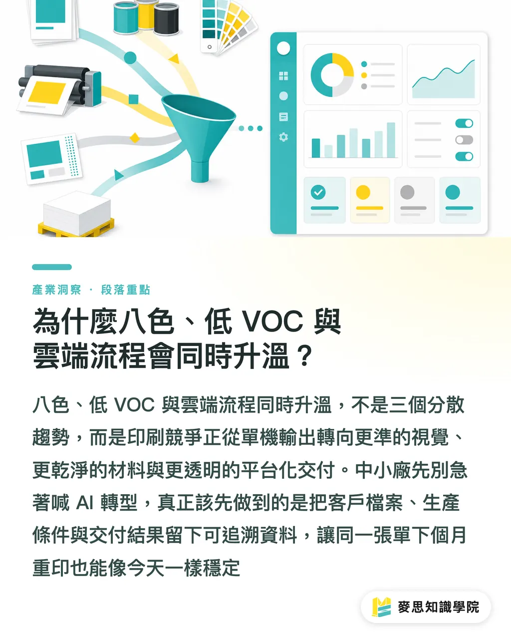 為什麼八色、低 VOC 與雲端流程會同時升溫?|寬幅印刷下半場來了 段落重點